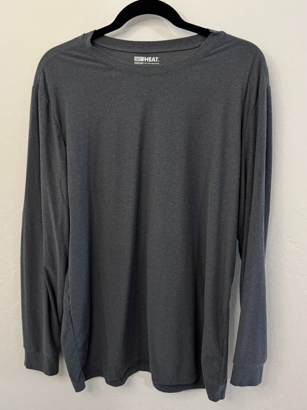 32 Degrees Heat Gray Long Sleeve Crewneck Base Layer Top | Size XL